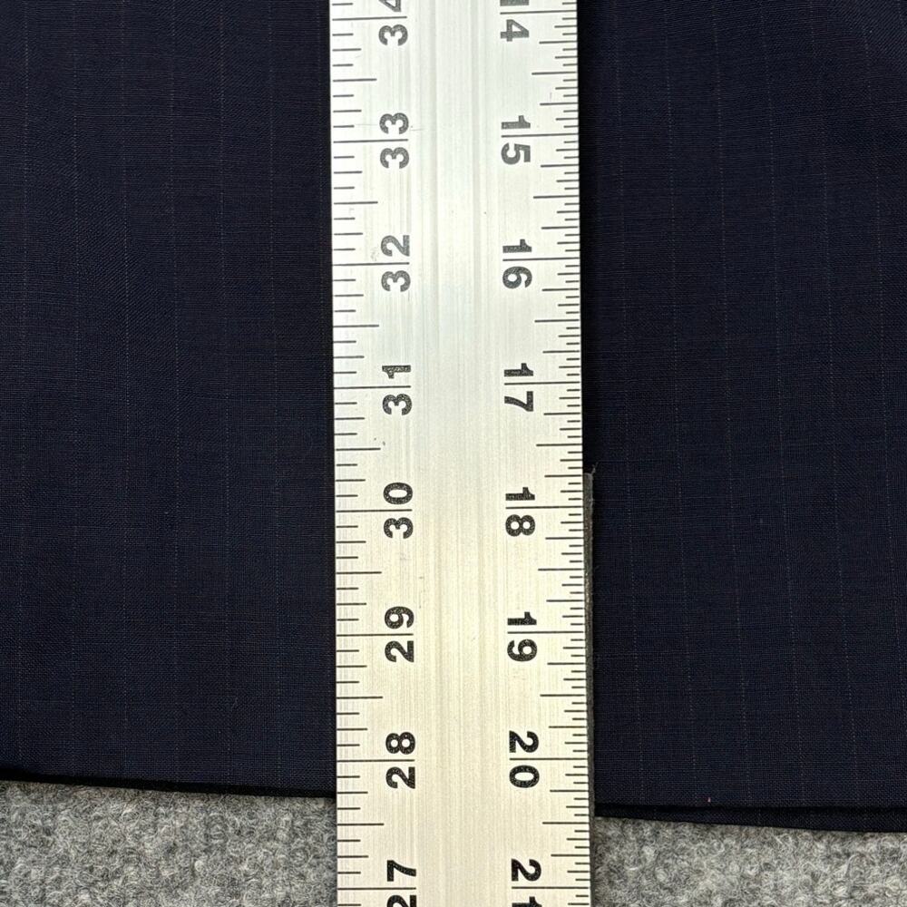 J. Crew Original Fit Navy Pinstripe Skirt Size 2 99% Wool Tailored Separate Sz 2 - Picture 8 of 8